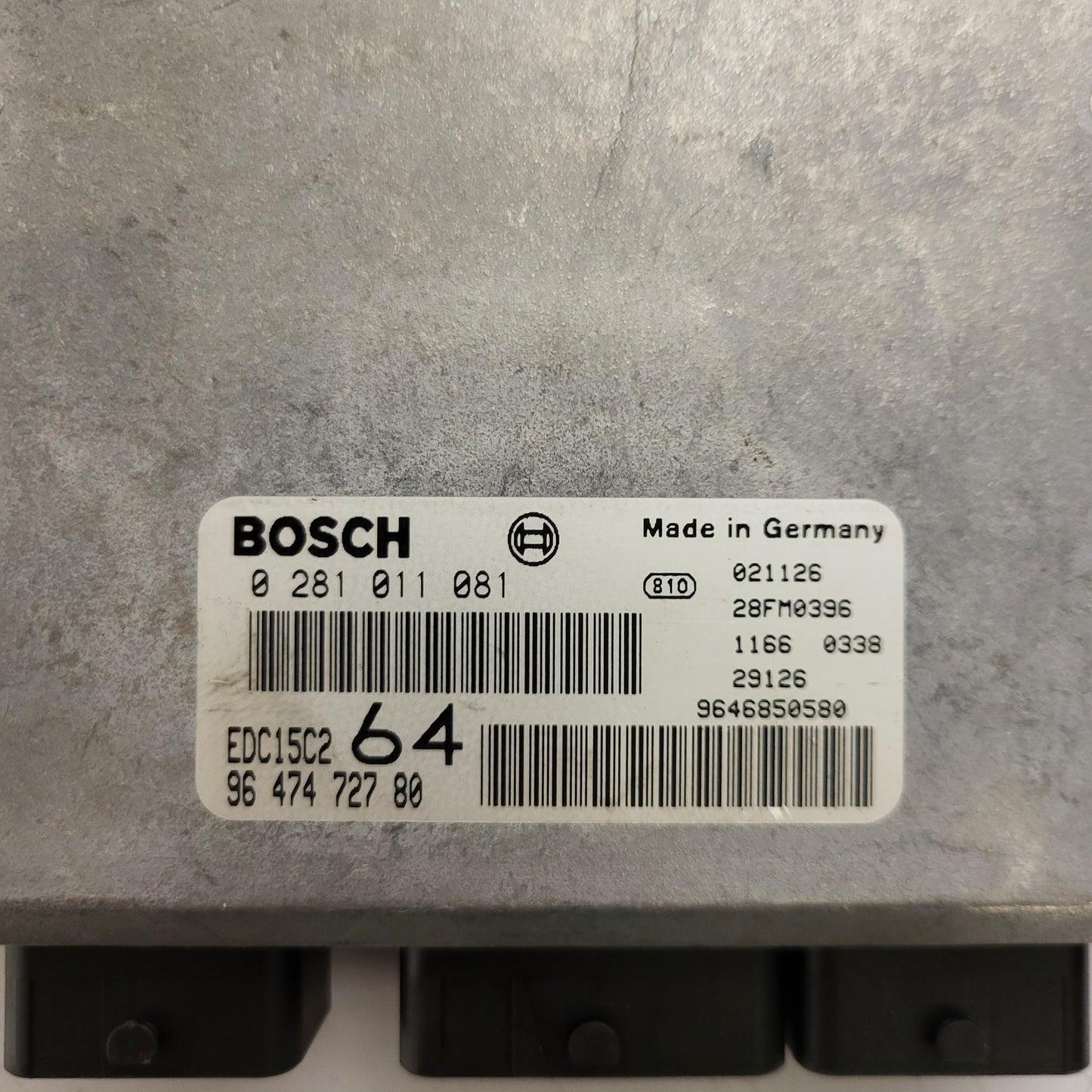 PEUGEOT 307 2.0 HDI ECU / 0281011081 / 9647472780 / EDC15C2 / BOSCH