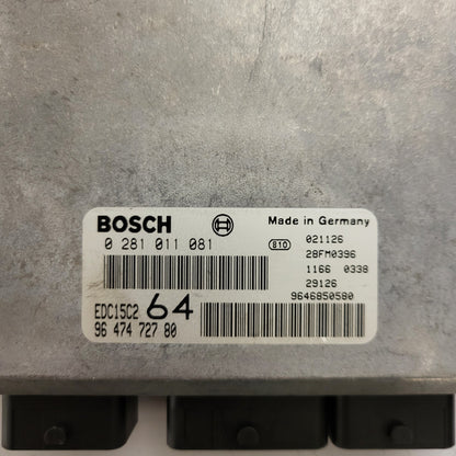 PEUGEOT 307 2.0 HDI ECU / 0281011081 / 9647472780 / EDC15C2 / BOSCH