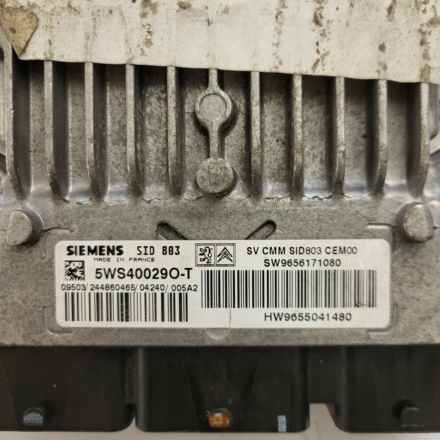 PEUGEOT 307 ECU / 5WS40029O-T / SID803 / SW 9656171080 / HW 9655041480 / SIEMENS SID 803