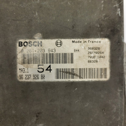 Peugeot 106 Citroen Saxo AX ECU / 0261203943 / 9623792680 / MA3.1 / BOSCH