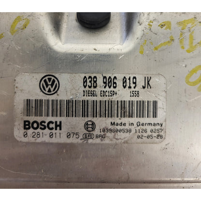 VW POLO ECU / 038906019JK / 0281011075 / EDC15P+ / BOSCH