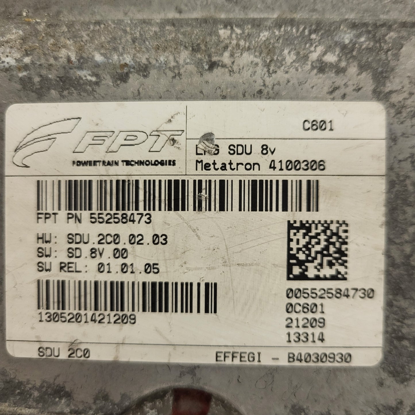 FIAT LANCIA ECU / 55258473 / 00552584730 / Metatron 4100306 / C601