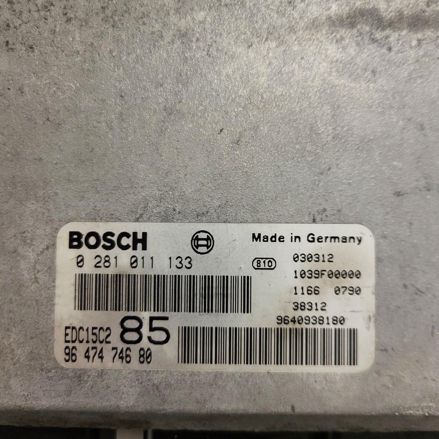 Peugeot Citroen 2.2 HDI ECU / 0281011133 / 9647474680 / EDC15C2 / BOSCH