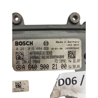 MERCEDES A W169 ECU / 0281016484 / A6409002100 / BOSCH