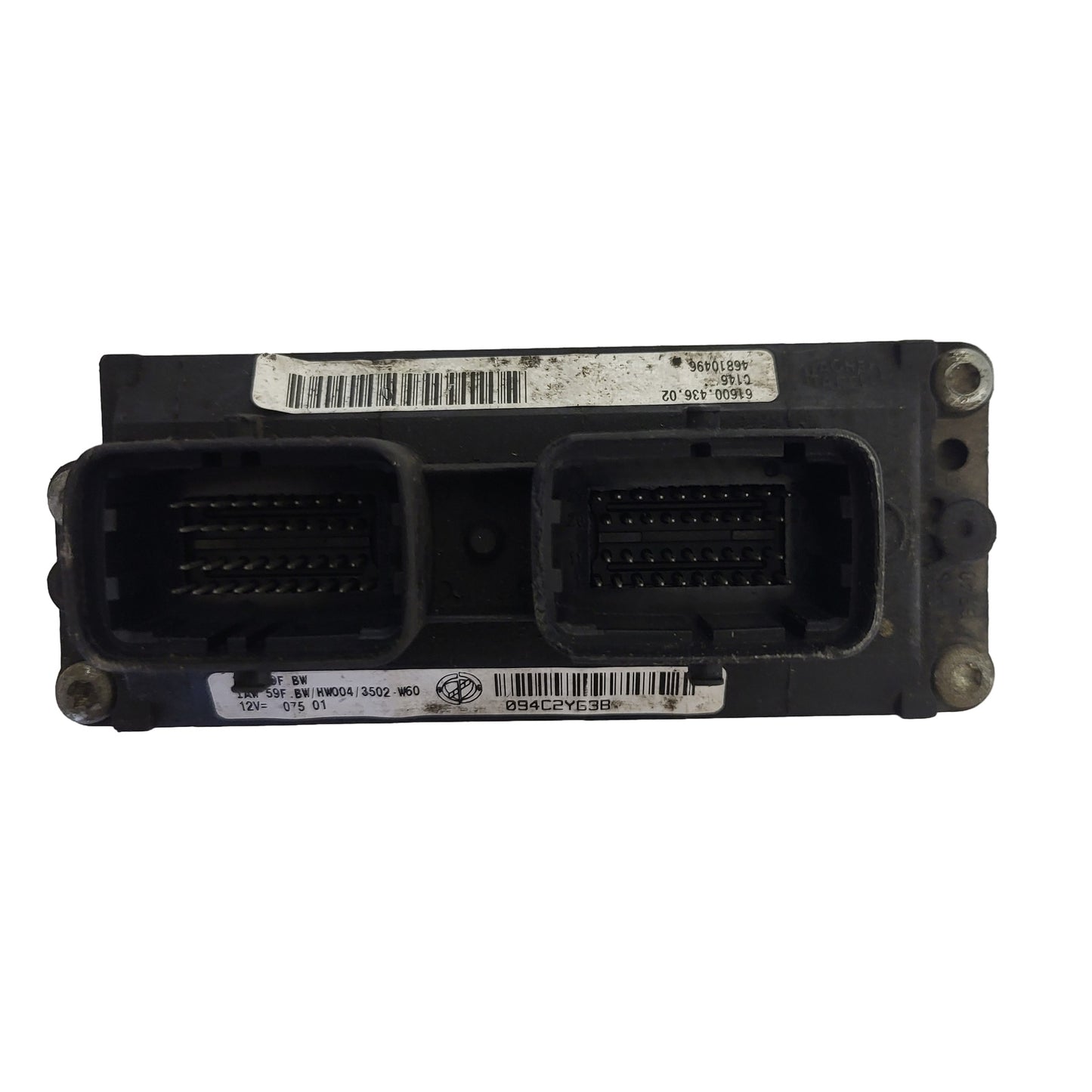 FIAT PALIO ECU / IAW 59F.BW / HW004 / 46810496 / DAMAGED PLUG