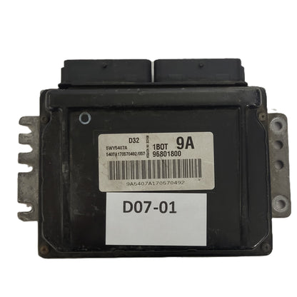 CHEVROLET MATIZ ECU / 96801800 / 5WY5407A / 1BOT / 9A / D32 - D07-01 - 1