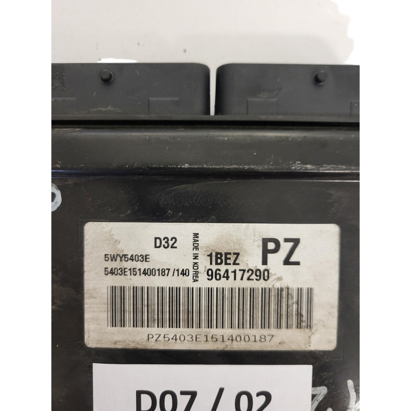 CHEVROLET DAEWOO MATIZ ECU / 96417290 / 1BEZ / PZ / 5WY5403E