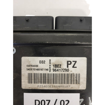 CHEVROLET DAEWOO MATIZ ECU / 96417290 / 1BEZ / PZ / 5WY5403E