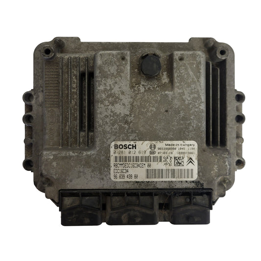 PEUGEOT CITROEN ECU / 0281012619 / 9663943980 / EDC16C34 / BOSCH
