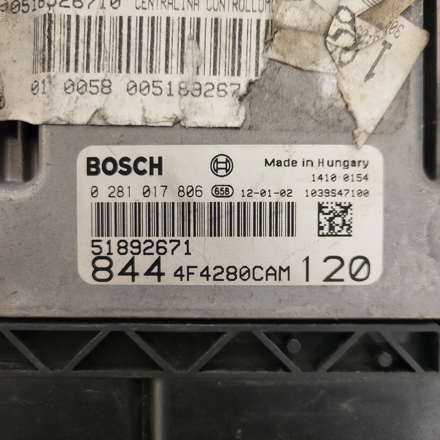 LANCIA DELTA 1.6 MULTIJET ECU / 0281017806 / 51892671 / BOSCH