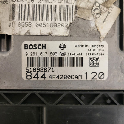 LANCIA DELTA 1.6 MULTIJET ECU / 0281017806 / 51892671 / BOSCH