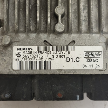 VOLVO S40 V50 ECU / 5WS40212G-T / 30729518 / SID803 / D1.C / SIEMENS - D07-11 - 2