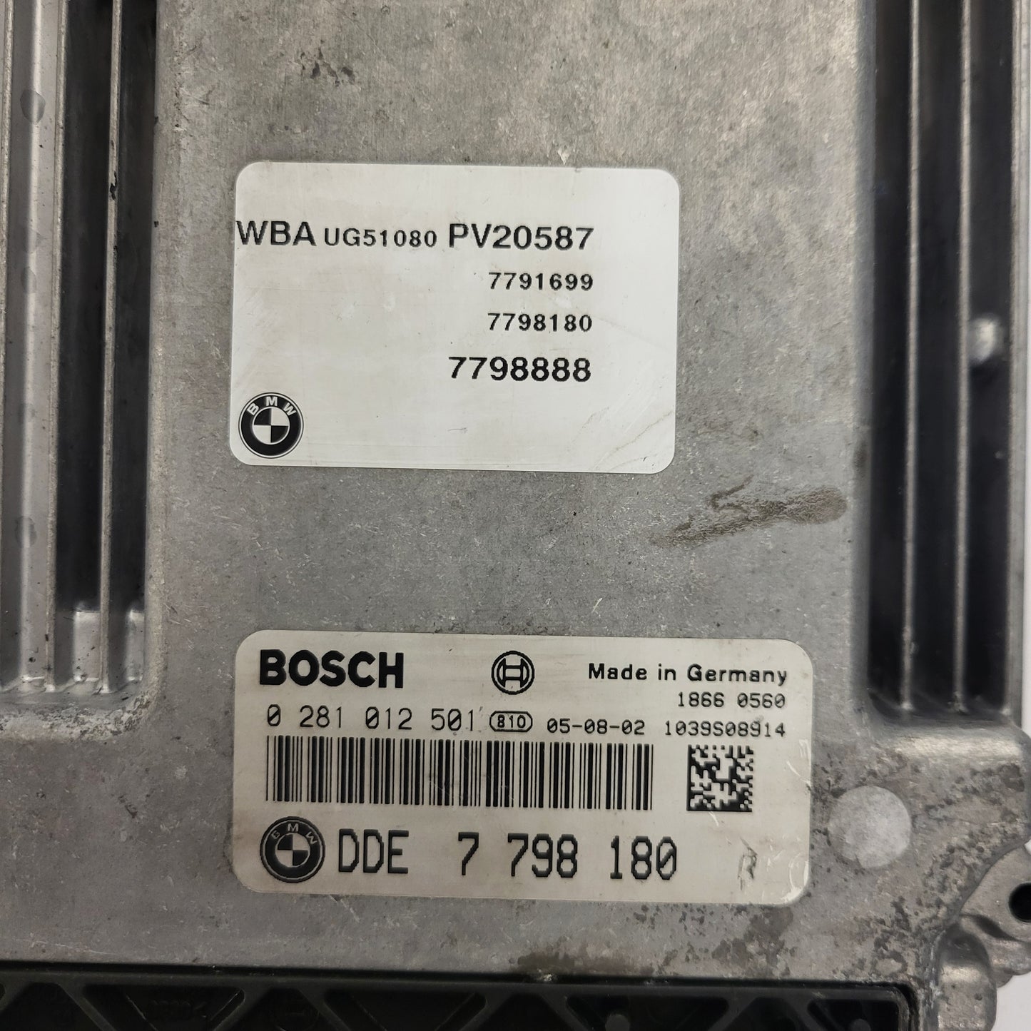 ECU / BMW / 0281012501 / DDE 7798180 / 7798888 / BOSCH