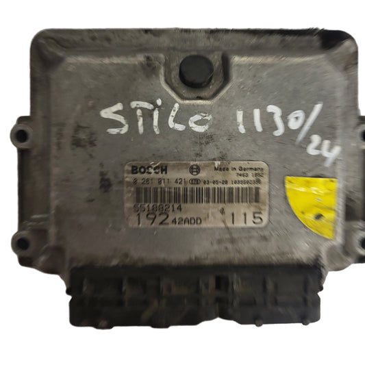 Fiat STILO 1.9 ECU / 0281011421 / 55188214 / BOSCH