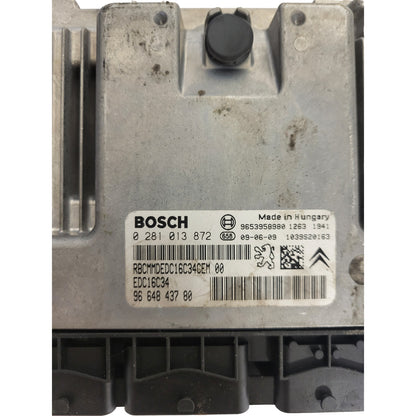 Peugeot Citroen ECU / 0281013872 / 9664843780 / EDC16C34 / BOSCH