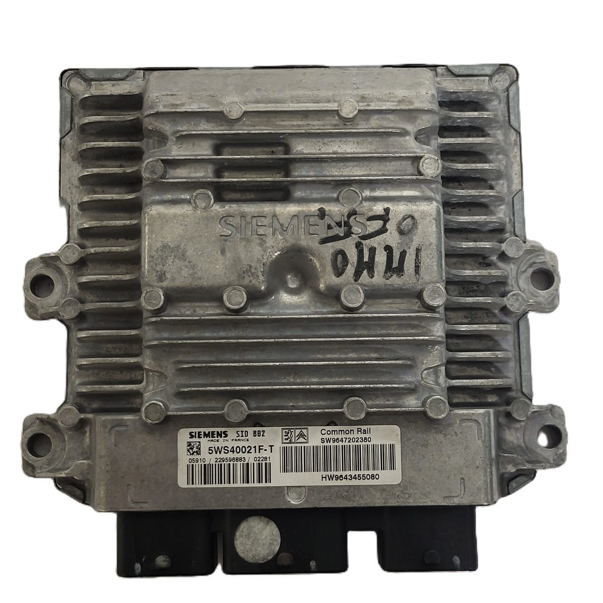 Peugeot Citroen ECU / 5WS40021F-T / SW 9647202380 / HW 9643455080 SID802 - D08-01 - 1