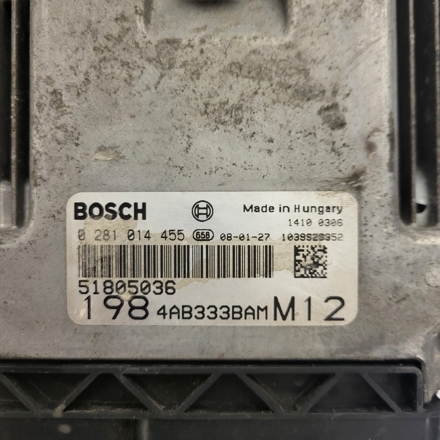 FIAT BRAVO ECU / 0281014455 / 51831927 / BOSCH