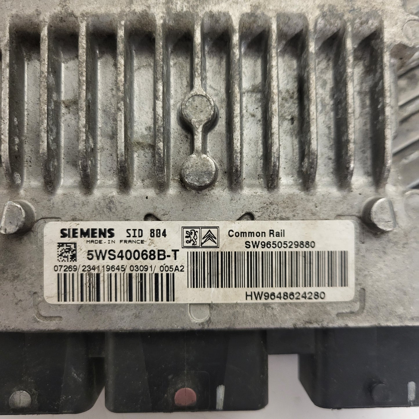 CITROEN C3 ECU / 5WS40068B-T / SW9650529880 / HW9648624280 / SID804 SIEMENS