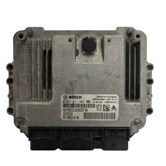 PEUGEOT CITROEN ECU / 0281011802 / 9656841080 / 9653958980 / EDC16C34 / BOSCH