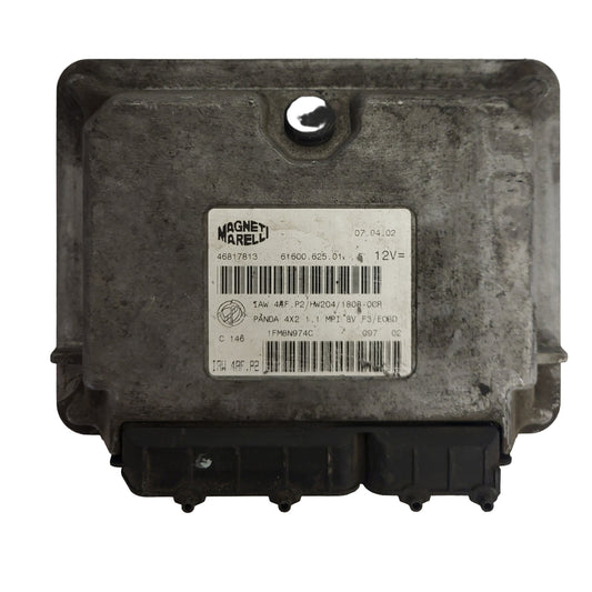 FIAT PANDA 1.1 ECU / 46817813 / IAW 4AF.P2 / 61600.625.01 / HW204 / MAGNETI MARELLI