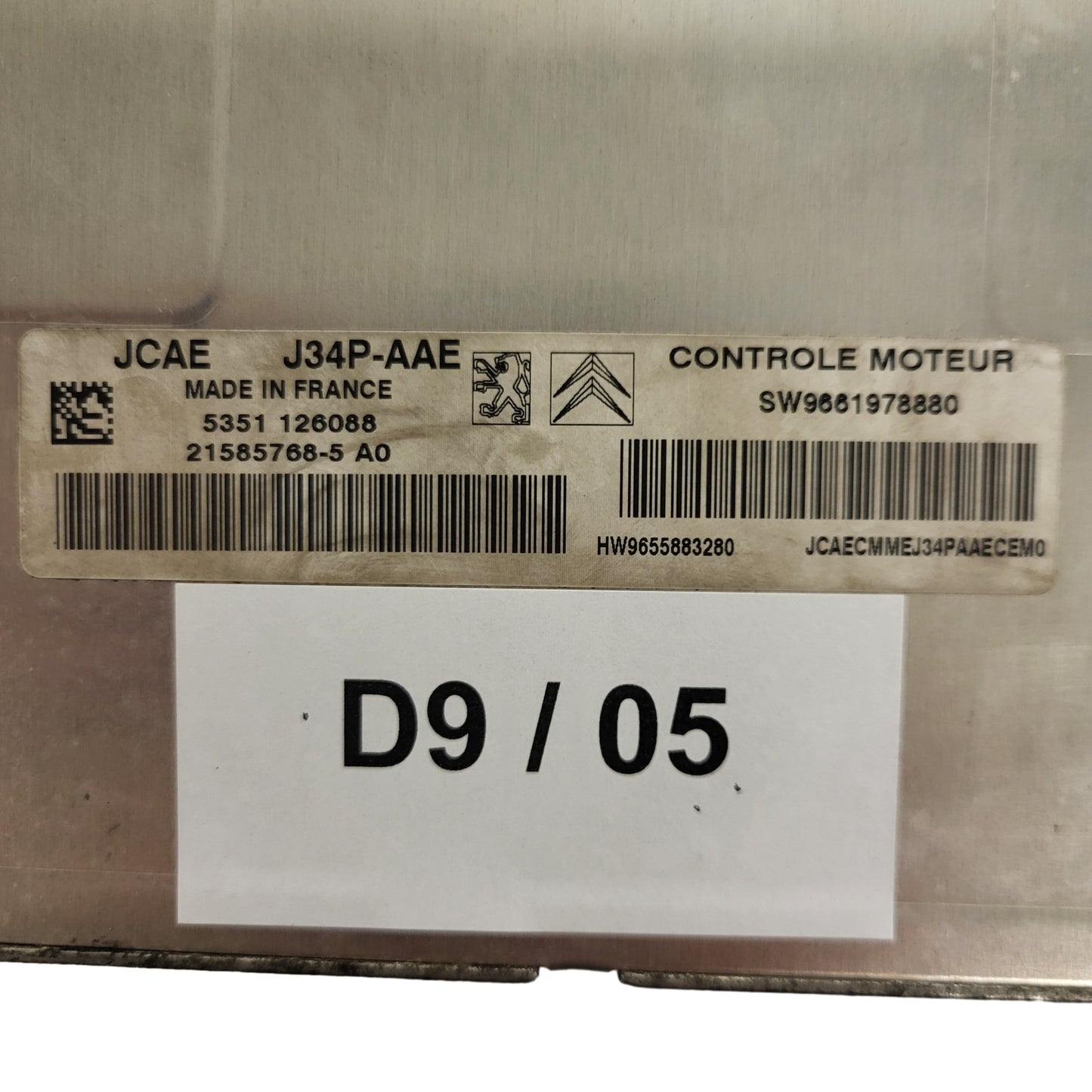 PEUGEOT CITROEN ECU / J34P-AAE / 21585768-5 / 21585768-5A0 / 9661978880 / J34P