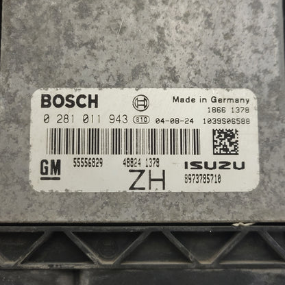 OPEL ASTRA H ECU / 0281011943 / 55556829 / BOSCH - D09-10 - 2