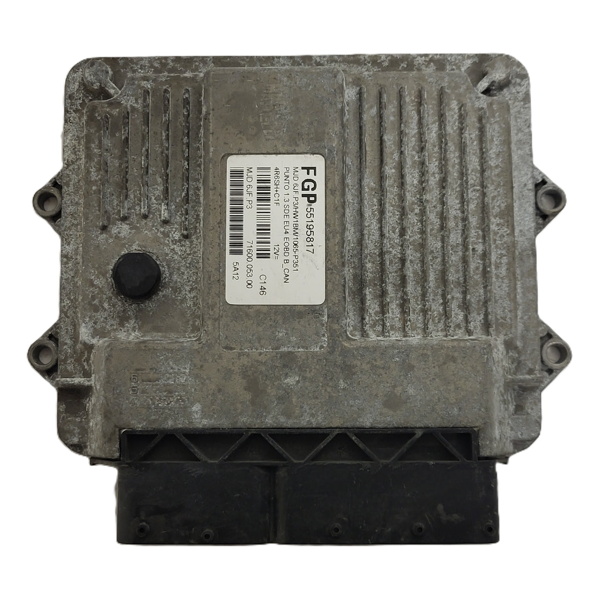 Fiat Punto ECU / MJD 6JF.P3 / 55195817 / HW01BM / 71600.053.00 / MAGNETI MARELLI - D09-12 - 1