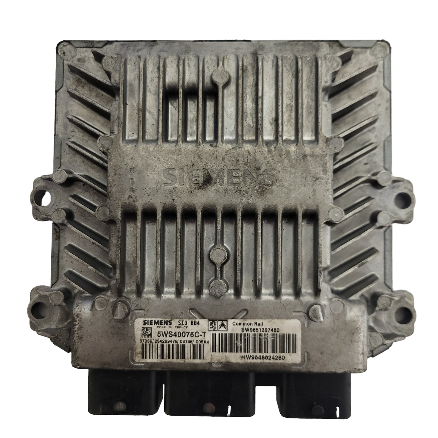 CITROEN ECU / 5WS40075C-T / SW 9651397480 / HW 9648624280 / SID804 / SIEMENS