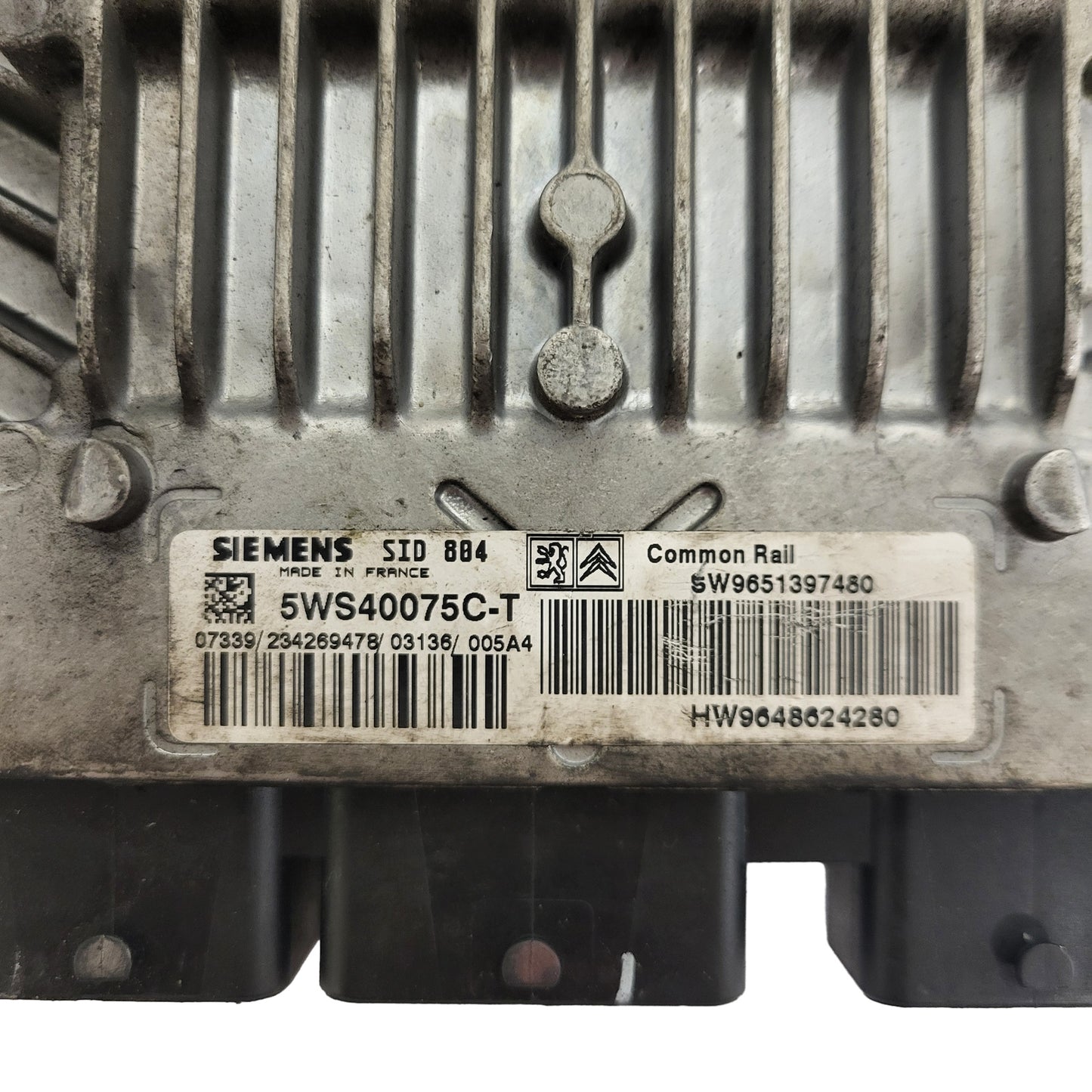 CITROEN ECU / 5WS40075C-T / SW 9651397480 / HW 9648624280 / SID804 / SIEMENS
