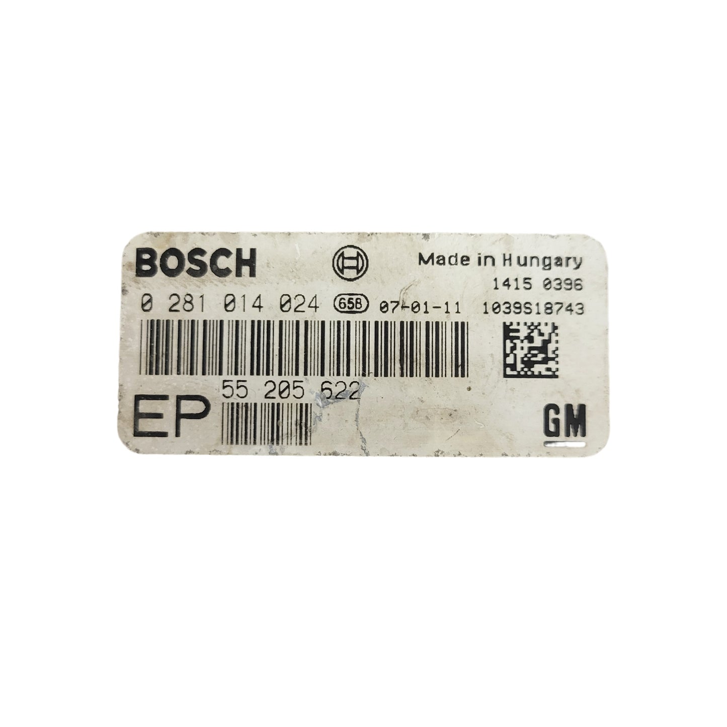 OPEL ZAFIRA ECU / 0281014024 / 55205622 / EP / BOSCH