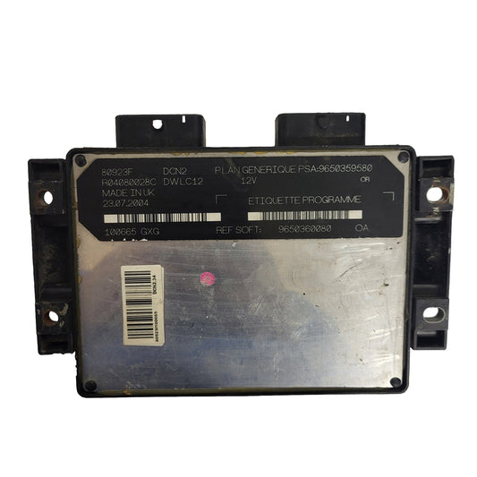 PEUGEOT CITROEN ECU / 9650359580 / R04080028C / 9650360080 / DCN2 / DWLC12 / LUCAS