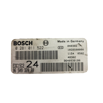 Fiat Ulisse 807 C8 ECU / 0281011522 / 9650932080 / 9640938180 / EDC15C2 / BOSCH