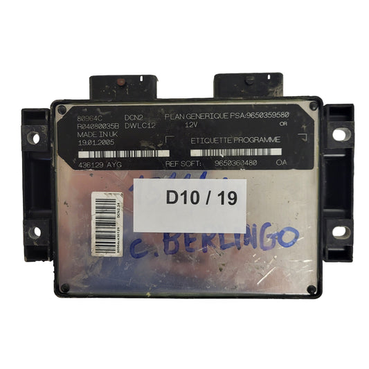 PEUGEOT CITROEN ECU / R04080035B / 9650359580 / 9650360480 / DWLC12