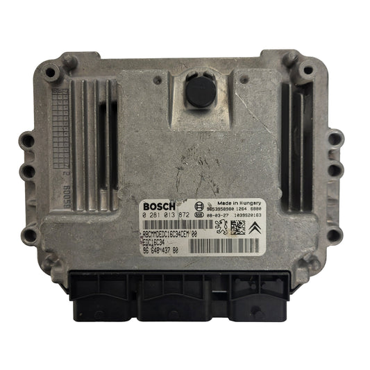 Peugeot Citroen ECU / 0281013872 / 9664843780 / EDC16C34 / BOSCH