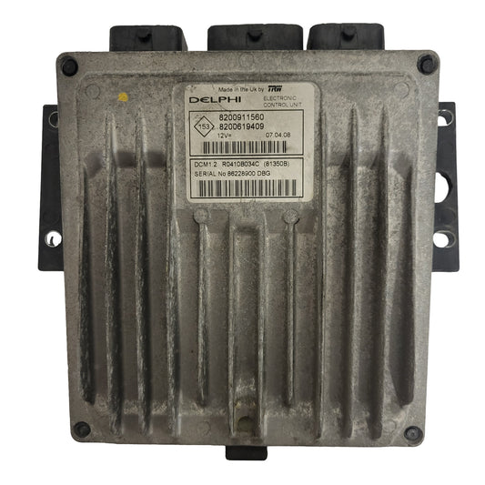Renault ECU / 8200911560 / 8200619409 / R0410B034C / DCM1.2 / DELPHI