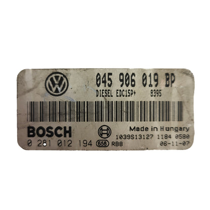 VOLKSWAGEN POLO IV 9N3 ECU / 045906019BP / 0281012194 / EDC15P+ / BOSCH