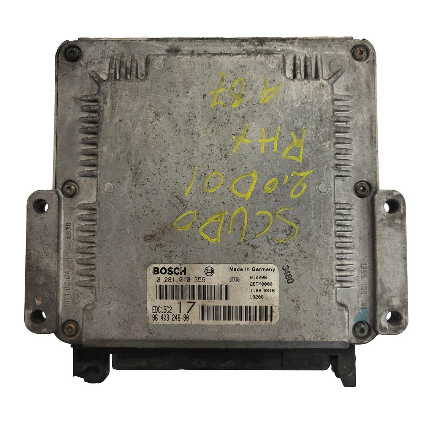 FIAT SCUDO JUMPY EXPERT ECU / 0281010259 / 9640324880 / EDC15C2 / BOSCH