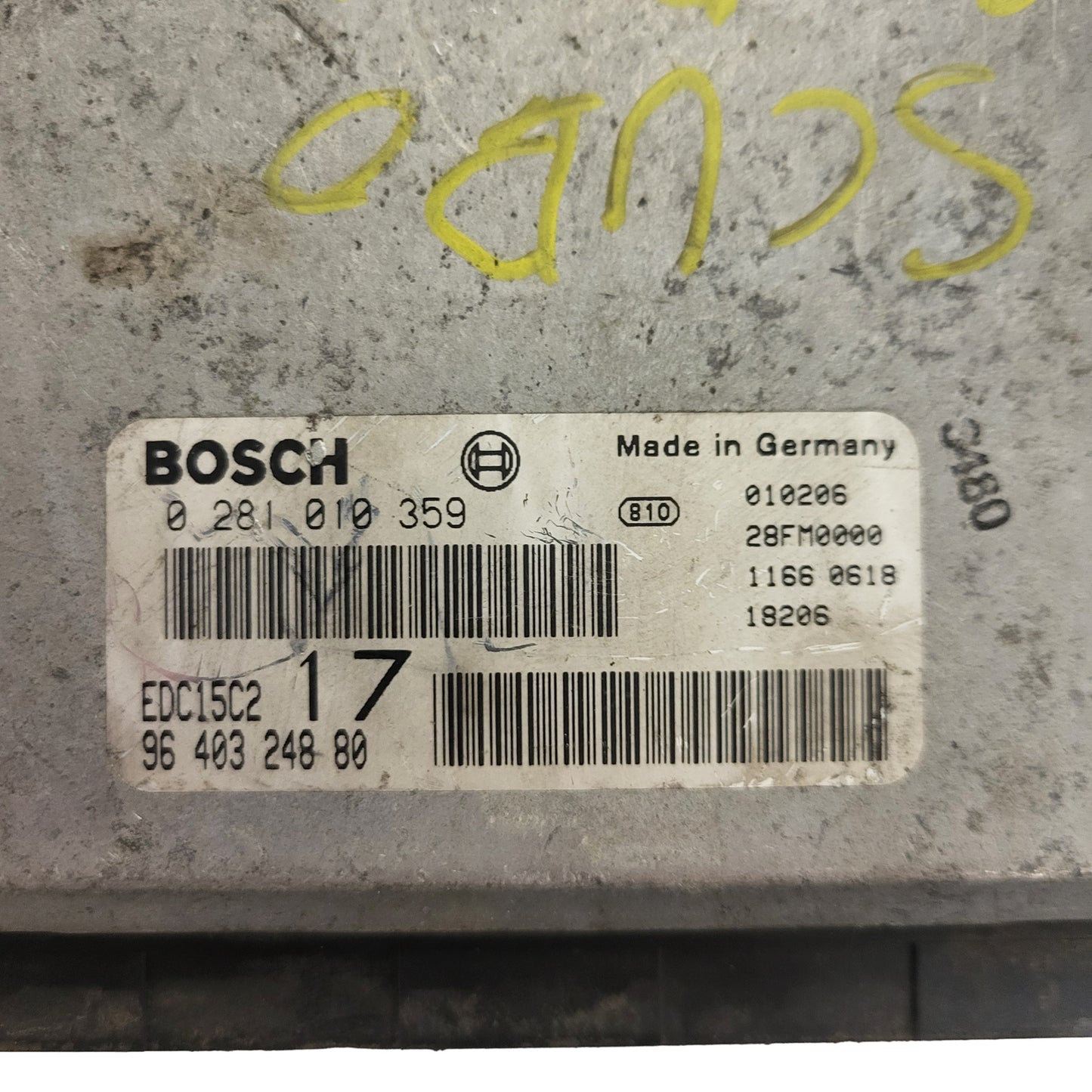 FIAT SCUDO JUMPY EXPERT ECU / 0281010259 / 9640324880 / EDC15C2 / BOSCH