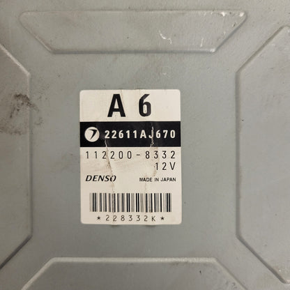 SUBARU LEGACY ECU / 112200-8332 / A6 / 22611AJ670 / DENSO