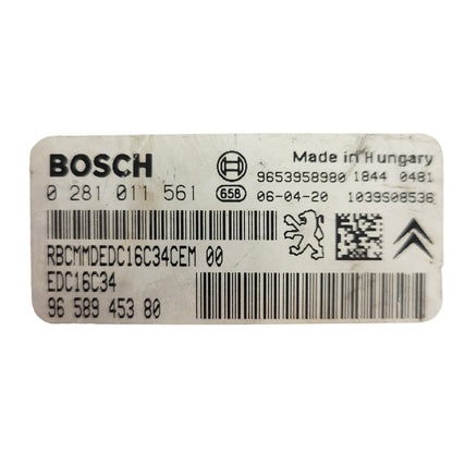 Citroen C5 ECU / 0281011561 / 9658945380 / EDC16C34 / 1039S08536 / BOSCH