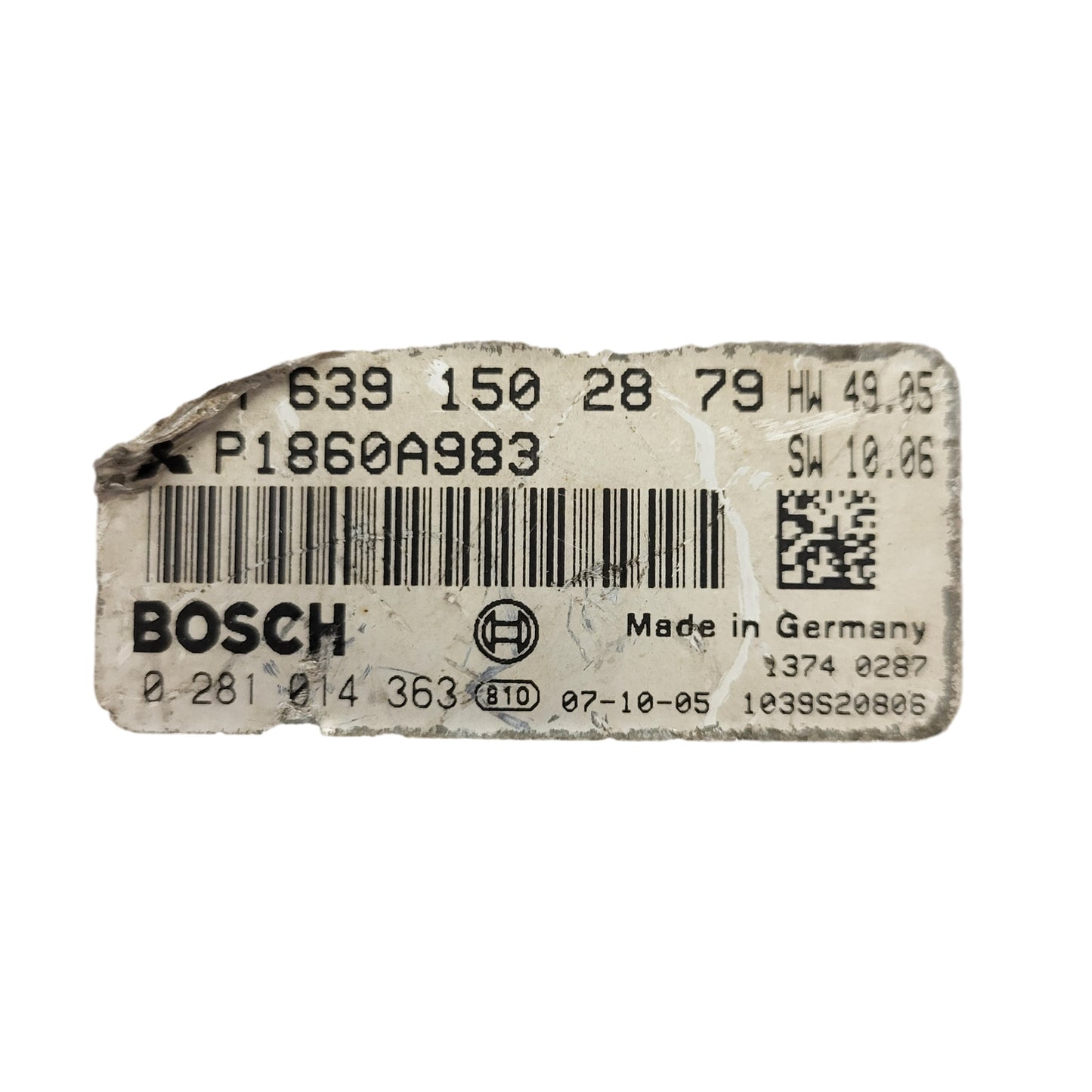 MITSUBISHI COLT ECU / A6391502879 / P1860A983 / 0281014363 / BOSCH