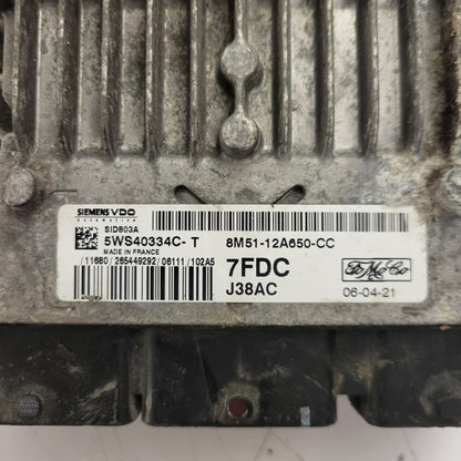 FORD C-MAX ECU / 5WS40334C-T / 8M51-12A650-CC / 7FDC / J38AC SID803A / SIEMENS