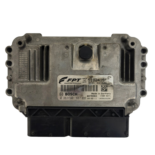 FIAT BRAVO 1.4 T-JET ECU / 0261201687 / 51824196 / A152 / BOSCH / FPT