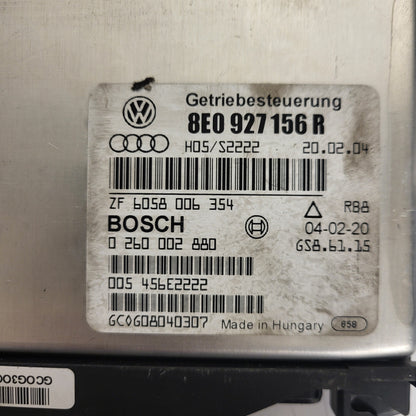AUDI A4 A6 GEARBOX ECU / 8E0927156R / 0260002880 / ZF6058006354 / BOSCH