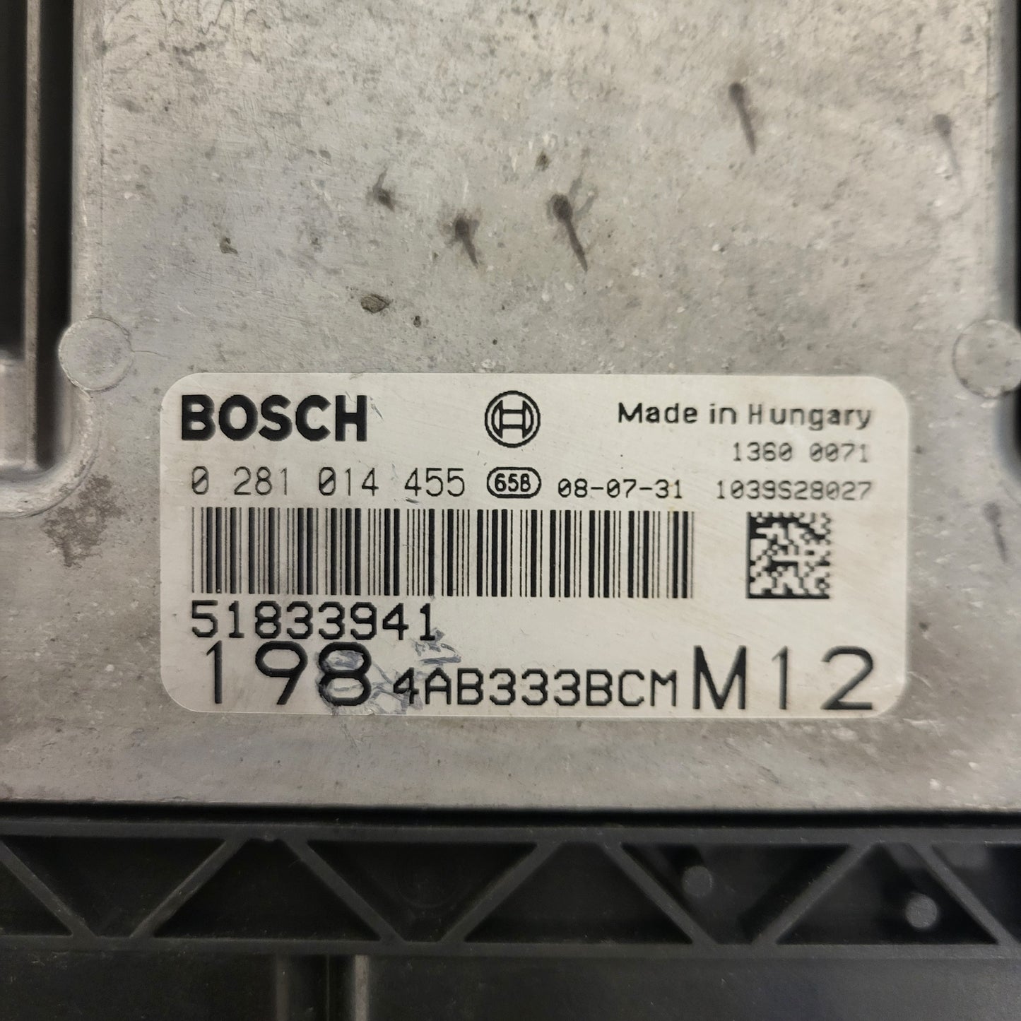 FIAT BRAVO ECU / 0281014455 / 51831927 / BOSCH