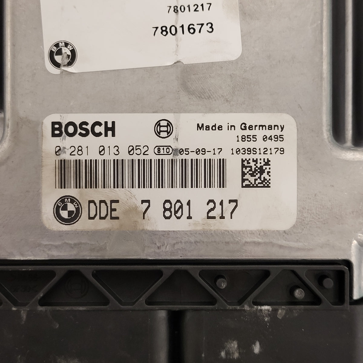 BMW X3 3.0 M57 ECU / 0281013052 / DDE 7801217 / DDE7801217 / BOSCH - D12-13 - 2