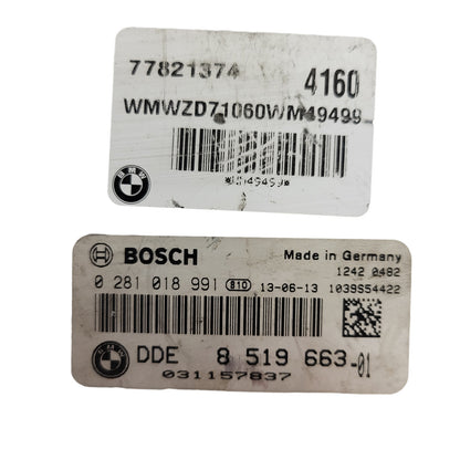 MINI COOPER COUNTRYMAN ECU / 0281018991 / 8519663 / DDE8519663 / 77821374 BOSCH