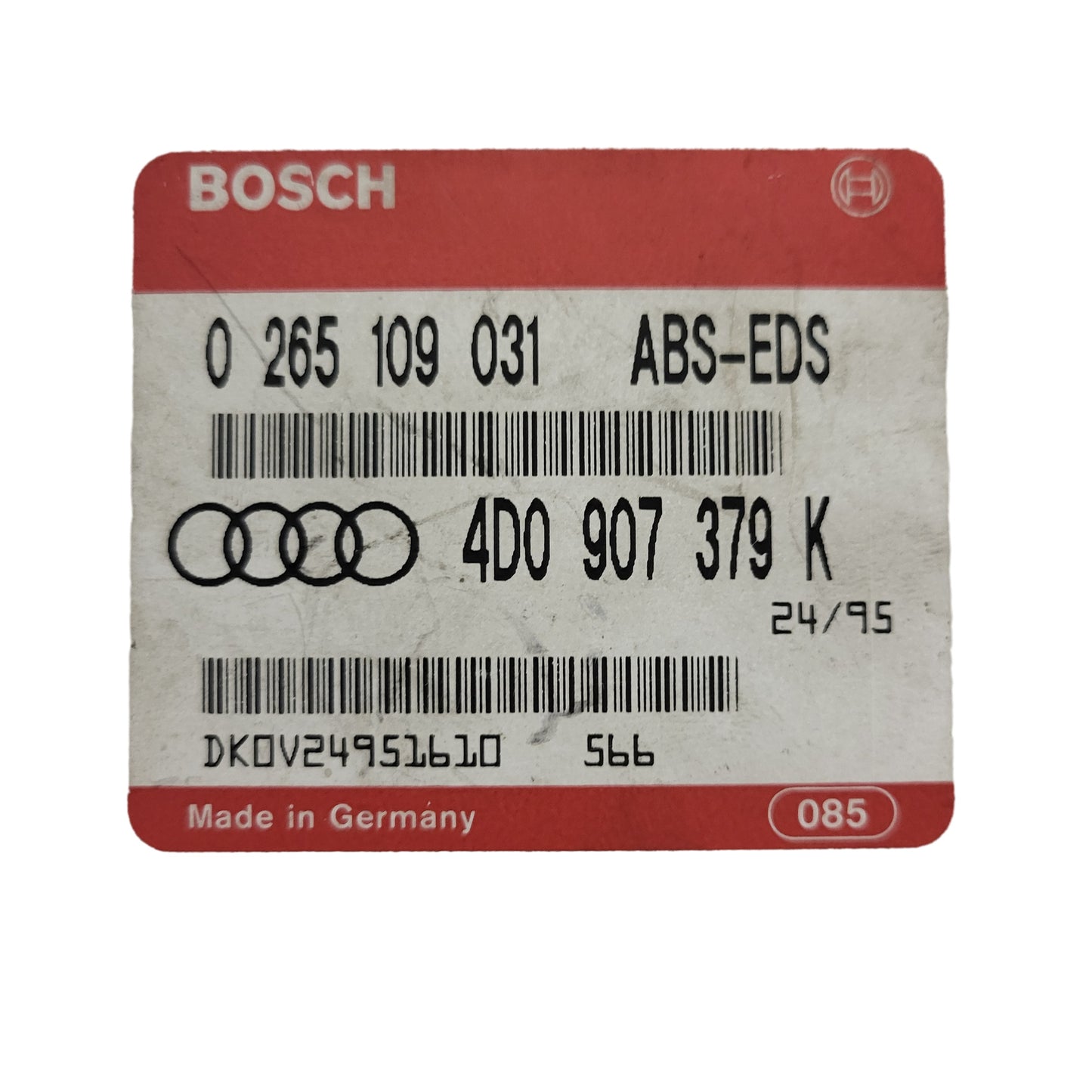 AUDI A4 A6 A8 ABS ECU / 0265109031 / 4D0907379K / BOSCH