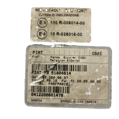 Fiat Panda BIPOWER ECU / 51804614 / 4100134 / C601 /  METATRON