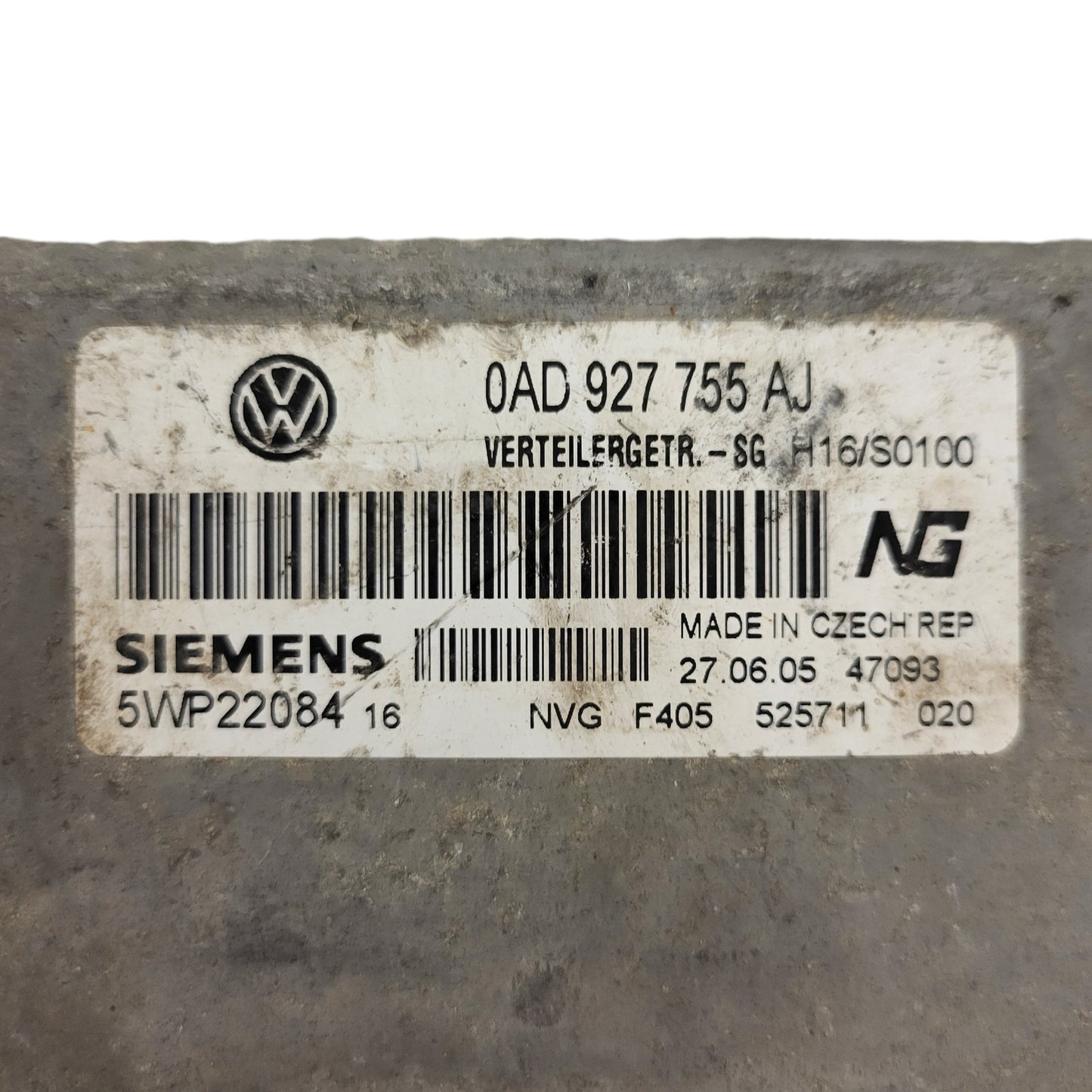 VW TOUAREG ECU / 0AD927755AJ / 5WP22084 / SIEMENS